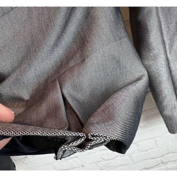 CALVIN KLEIN gray collared classic career peplum blazer jacket size 4 NWOT - Picture 5 of 10